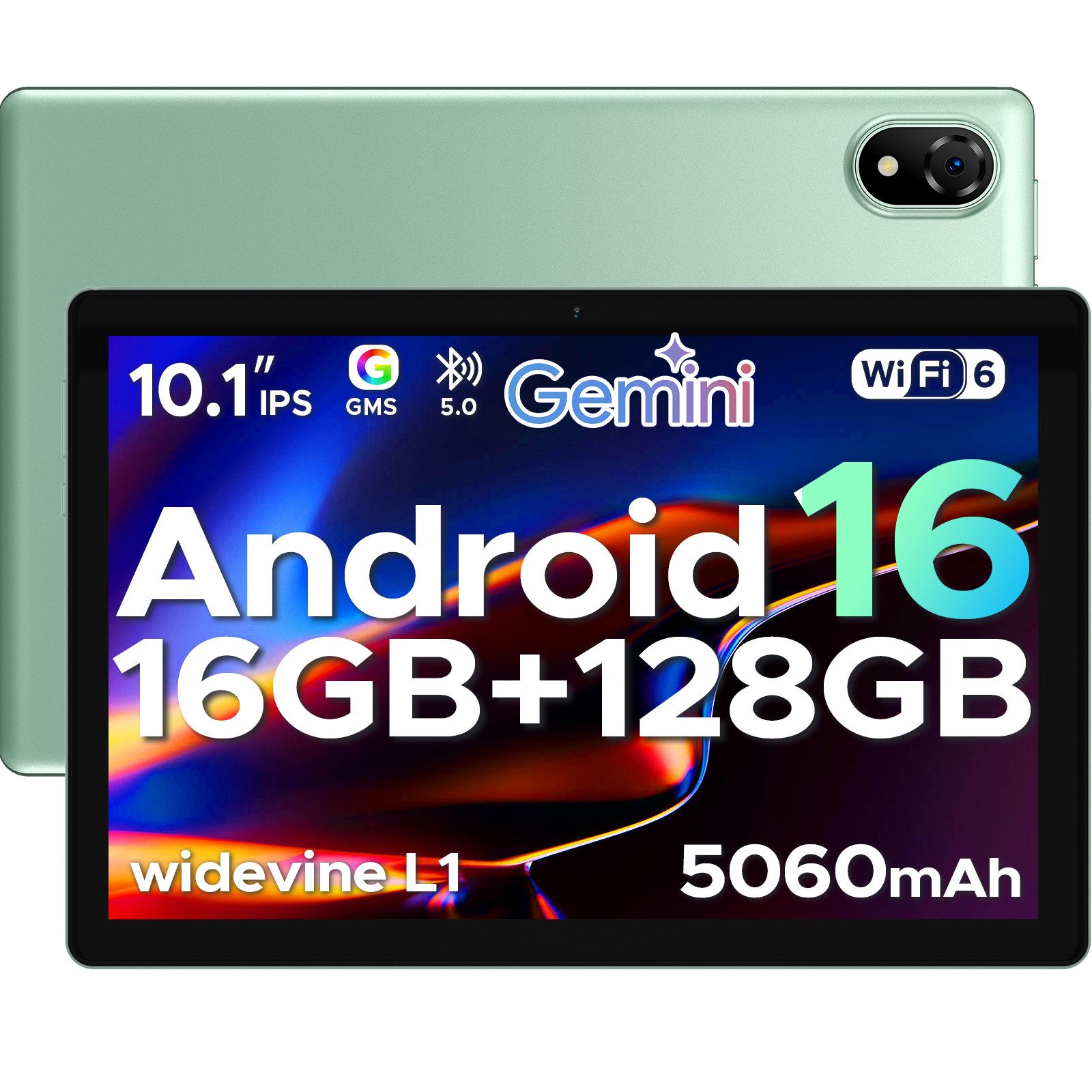 DOOGEE U10 Tablet 10 Zoll, Android Tablet, 4GB RAM+128GB ROM kinder Tablet (10.1", 128 GB, Android 16, WIFI, Gemini AI, Widevine L1, WiFi 6, 5060mAh, Dual Kamera)