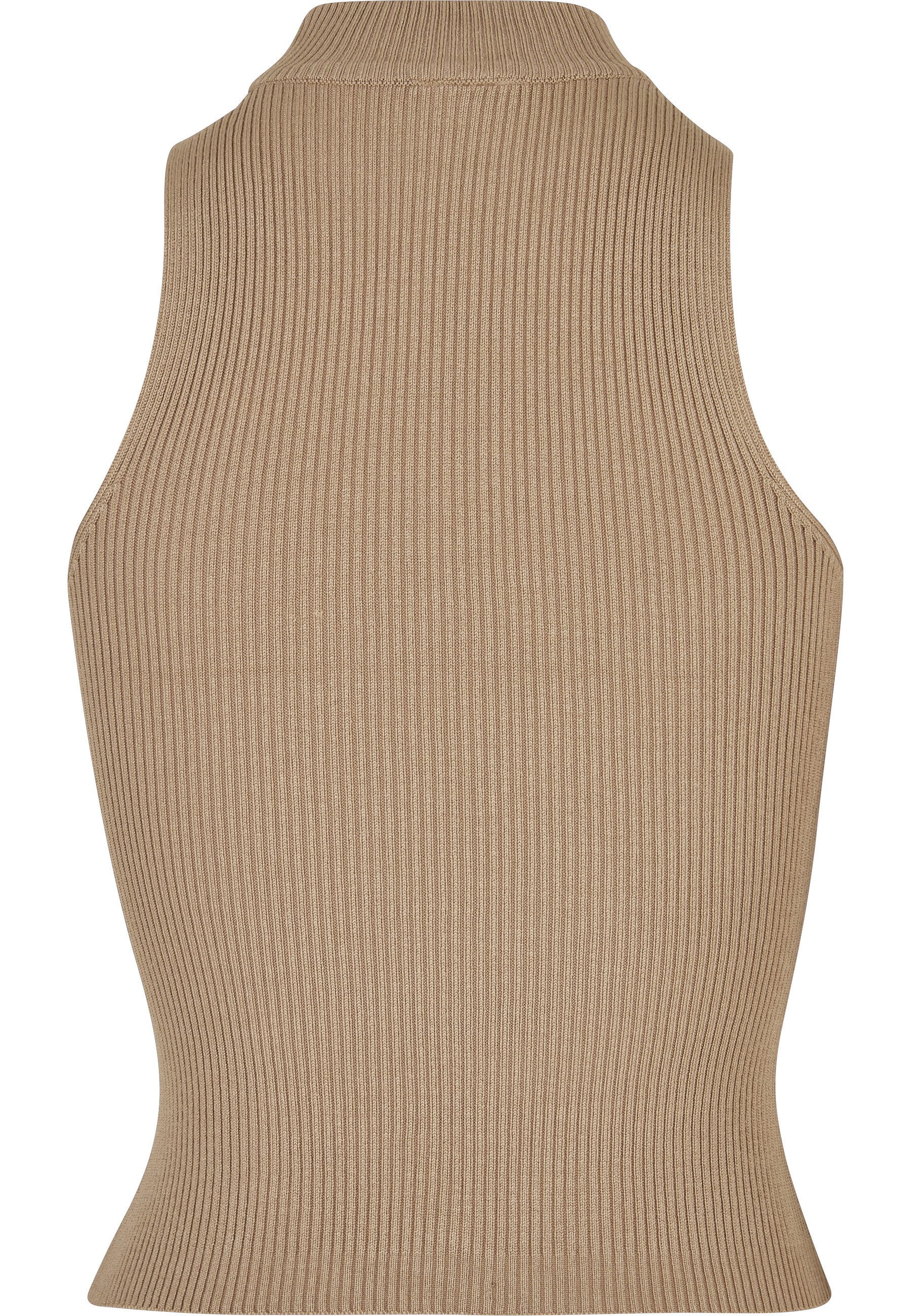 URBAN CLASSICS Tanktop Urban Classics Damen Ladies Short Rib Knit Turtleneck Top (1-tlg)