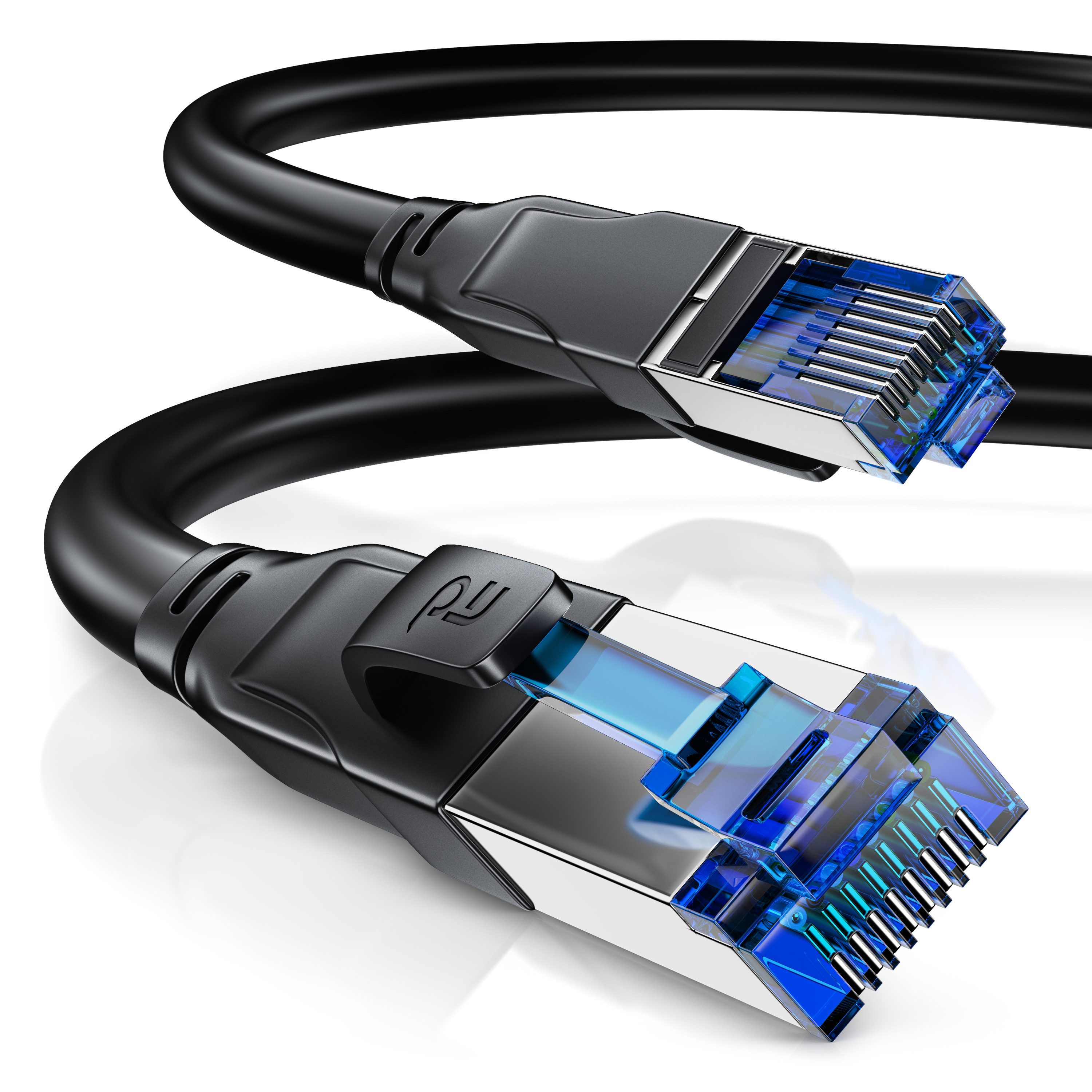 Primewire CAT 8 Patchkabel Gigabit Ethernet Netzwerkkabel LAN-Kabel, CAT.8, RJ-45 (Ethernet) (2500 cm), Patchkabel CAT 8 Gigabit Ethernet 40 Gbit/s S/FTP Netzwerkkabel - 25m