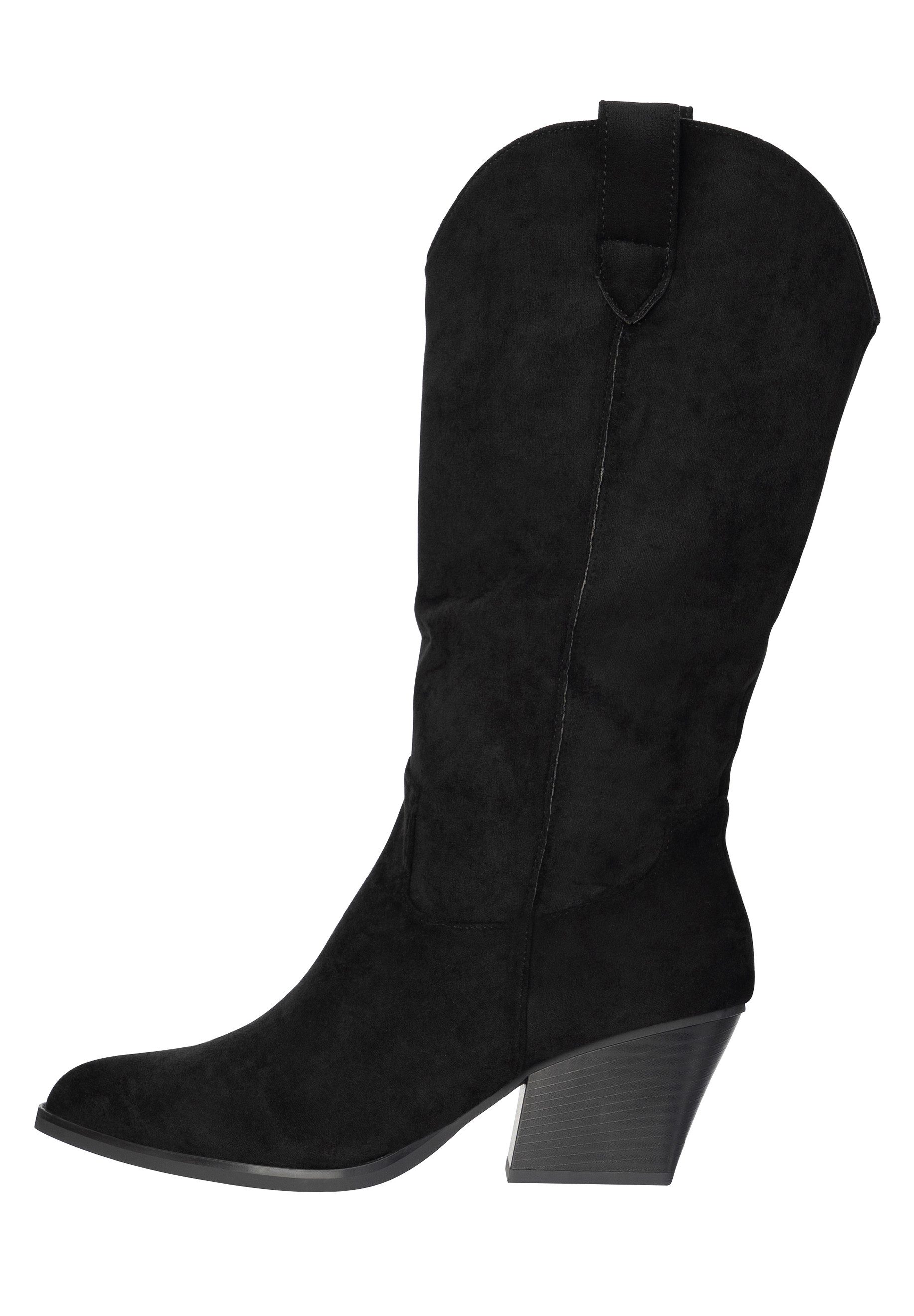 Day Vine Cowboy Boots Damen kniehoch mit Blockabsatz & Western Design Cowboystiefel