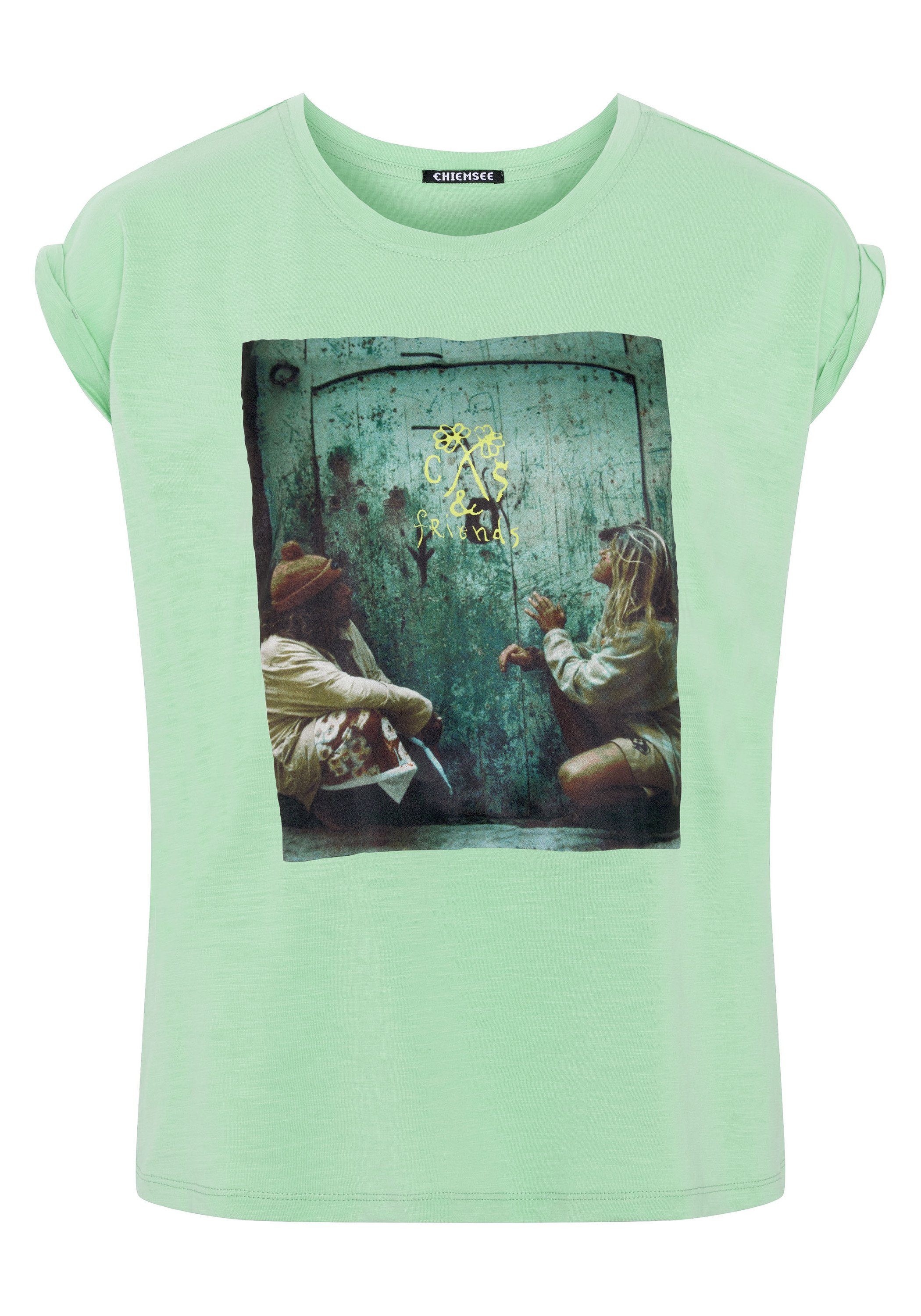 Print-Shirt Neptune mehrfarbigem T-Shirt mit Frontprint Chiemsee 1 Green