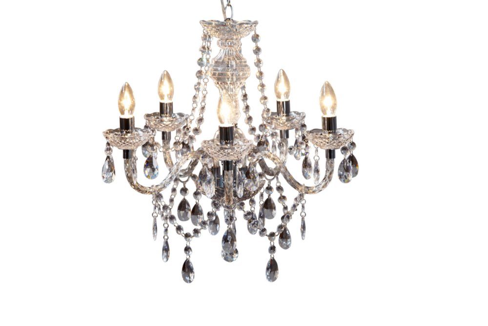 riess-ambiente Kronleuchter CRYSTAL 55cm klar, ohne Leuchtmittel, Hängelampe · Wohnzimmer · Acryl · Schlafzimmer · Barock Design