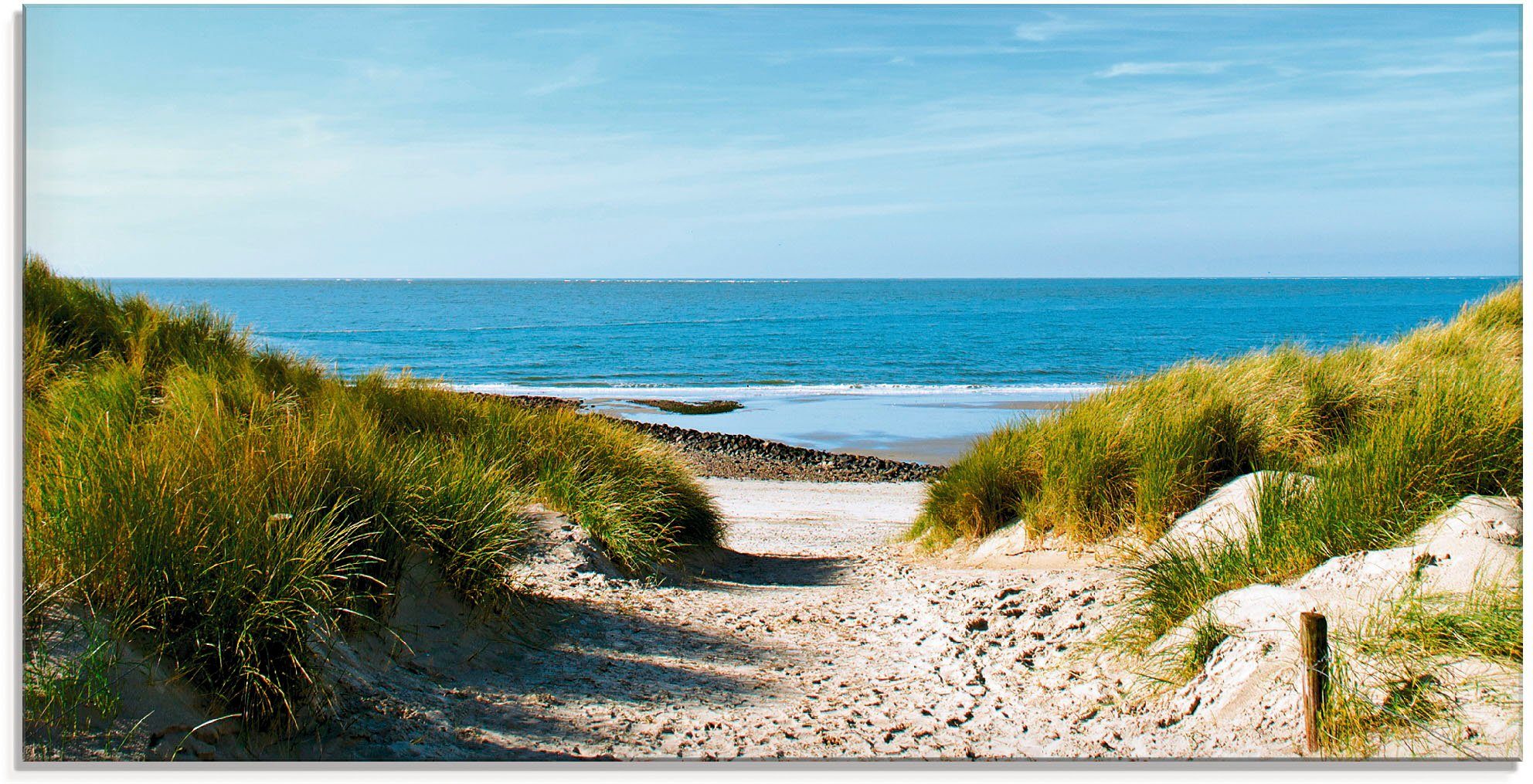 Artland Glasbild Strand mit Sanddünen und günstig online kaufen