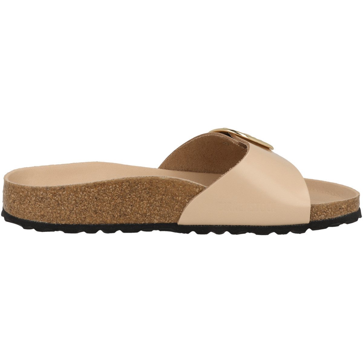 Birkenstock Madrid Big Buckle Naturleder Lack schmal Damen Pantolette Hausschuhe, Sandaletten, Mules, Pantoffeln, Slipper