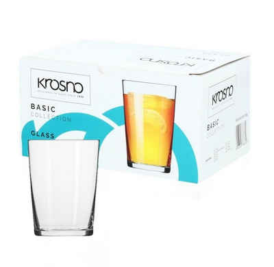 KESSMANN Gläser-Set Krosno 250ml Trinkgläser 6/12 Teilig Wasserglas Glas Saftglas Tasse, Glas, Getränkeglas Teegläser Allzweckgläser Glass Tee, Eistee, Säfte