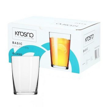 KESSMANN Gläser-Set Krosno 250ml Trinkgläser 12 Teilig Wasserglas Glas Saftglas Set Tasse, Glas, Getränkeglas Teegläser Allzweckgläser Glass Tee Eistee Säfte