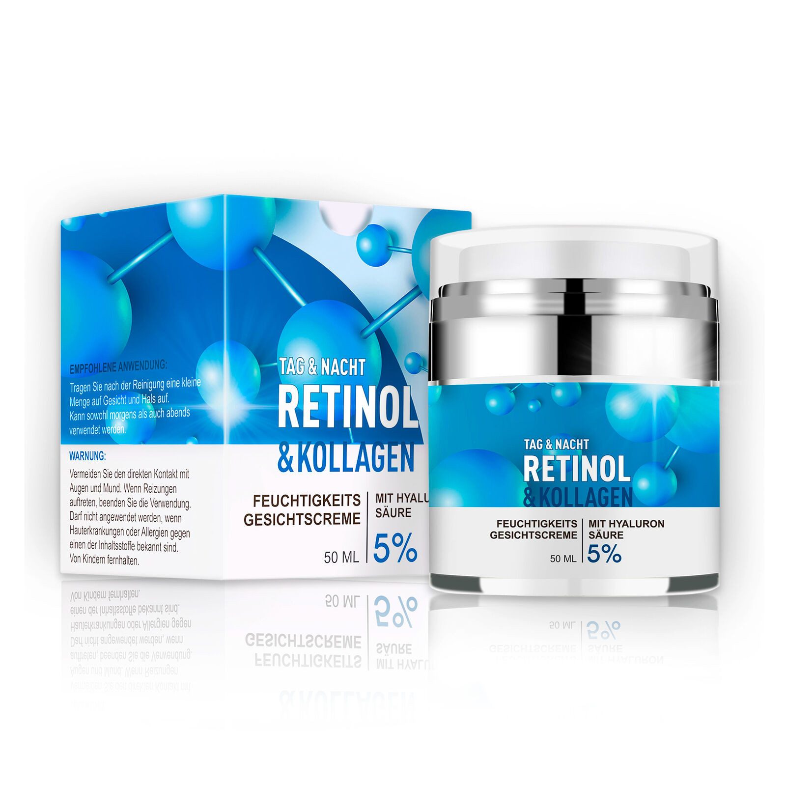 P-Beauty Cosmetic Accessories Anti-Aging-Creme Retinol Creme Anti-Falten mit Hyaluronsäure Kollagen Aloe Vera, 1-tlg.