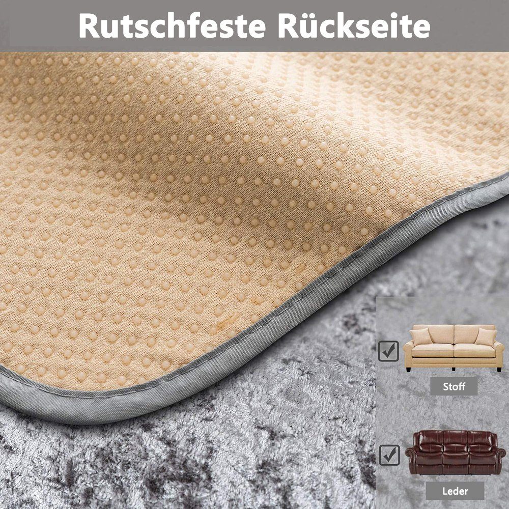 für Sofahusse Plüsch elastisch, rutschfest, Juoungle hellgrau(90*120cm) Stilvolle Sofabezug