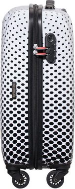 American Tourister® Hartschalen-Trolley Disney Legends, Mickey Mouse Polka Dot, 55 cm, 4 Rollen, Kinder Reisegepäck Handgepäck-Koffer TSA-Zahlenschloss