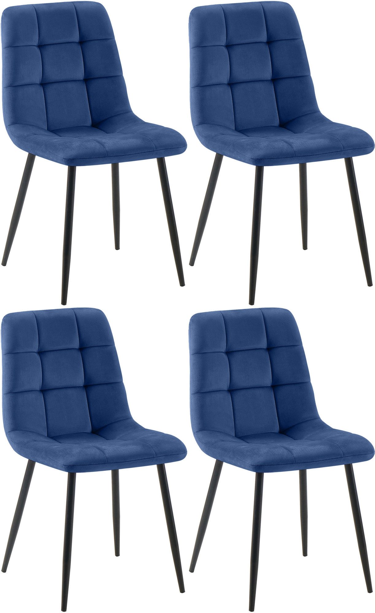 CLP Esszimmerstuhl Antibes (4er Set), Samtbezüge, günstig online kaufen