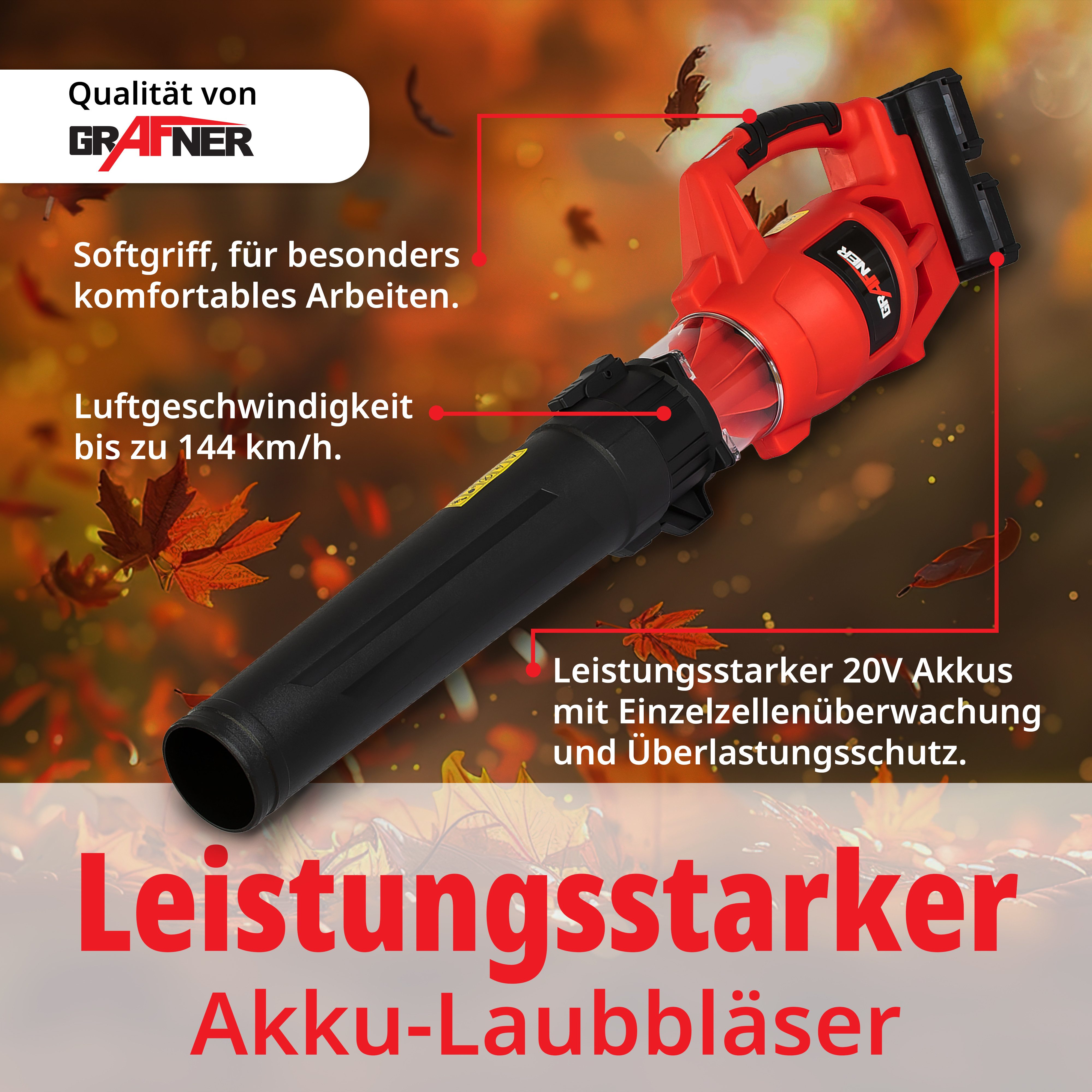 Grafner Akku-Laubbläser Laubbläser mit Akku inkl. günstig online kaufen