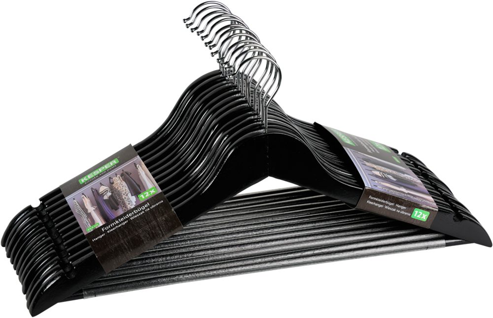 KESPER® Kleiderbügel Formkleiderbügel, 12er Set, FSC, (Set, 12-tlg), mit ru günstig online kaufen