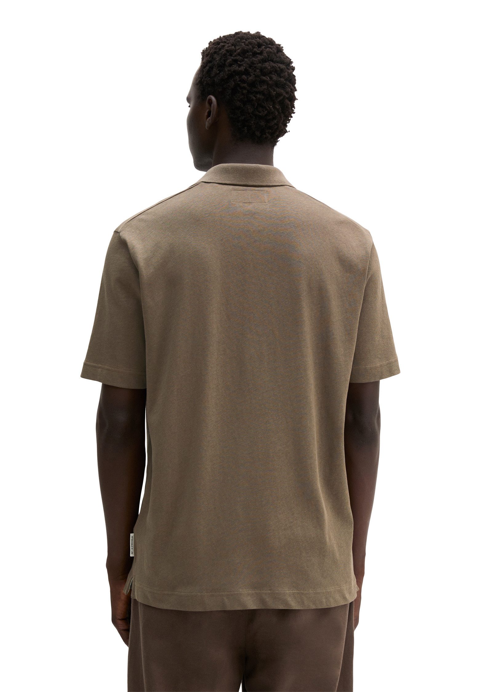 Marc O'Polo Poloshirt aus Baumwoll-Leinen-Mix