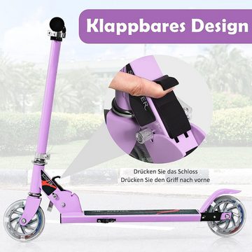 KOMFOTTEU Cityroller Kinder Roller Scooter, mit LED Rädern, ab 4 Jahre