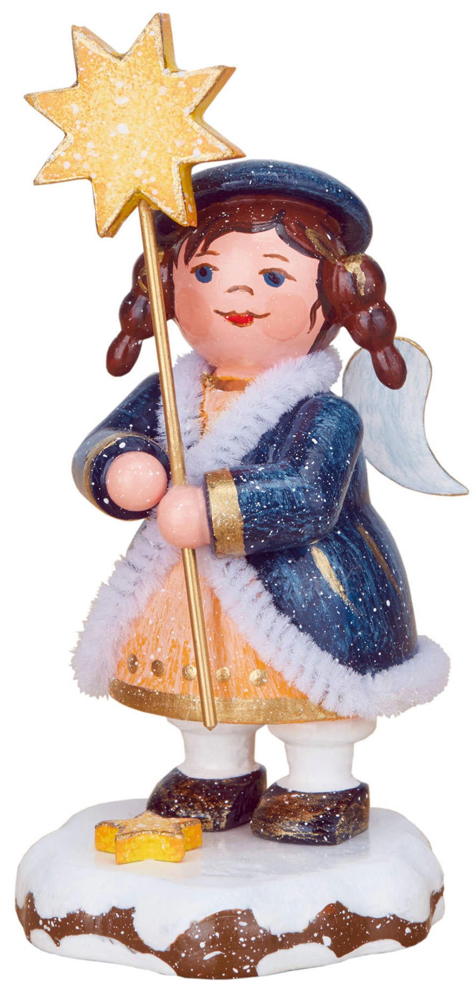 Hubrig Volkskunst Zschorlau Erzgebirge Sammelfigur Hubrig Winterkinder Himmelskind Sternchen leuchte uns