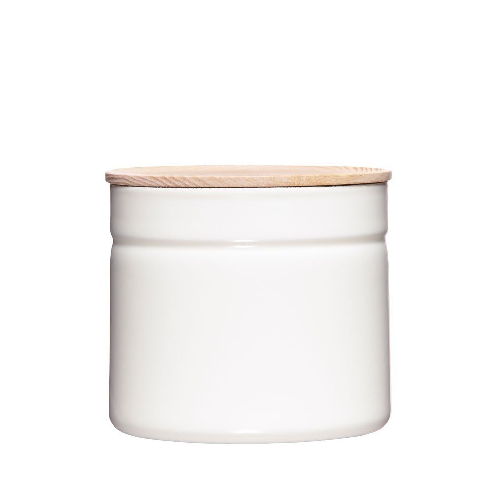 Riess Vorratsdose Kitchenmanagement, Emaille, Kitchen Management Vorratsdose 1,35 L Pure White - Emaille mit