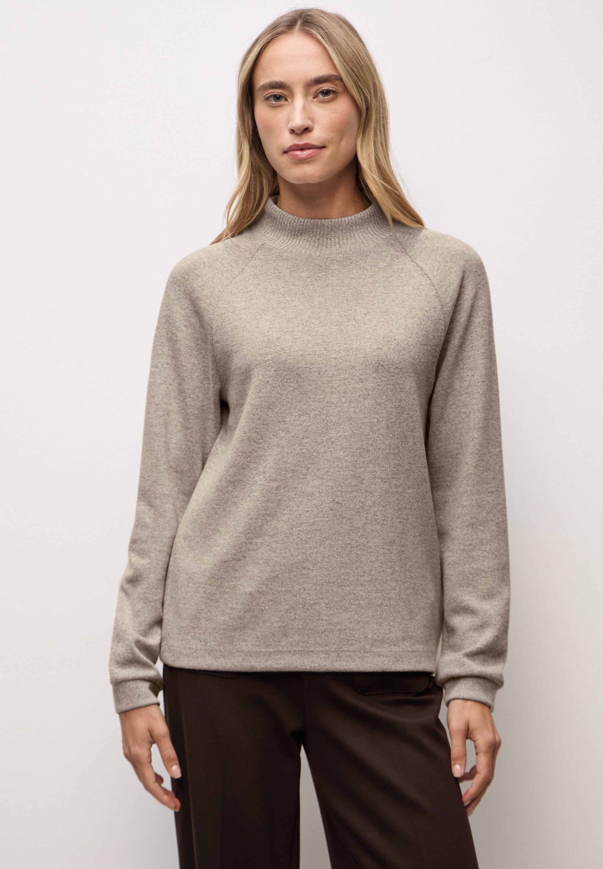 STREET ONE Langarmshirt im Melange Look günstig online kaufen