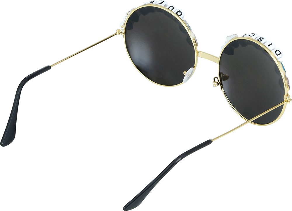 Fiestas Guirca Kostüm, Disco Brille 90s Style Karneval Fasching Party Accessoire Retro Look A
