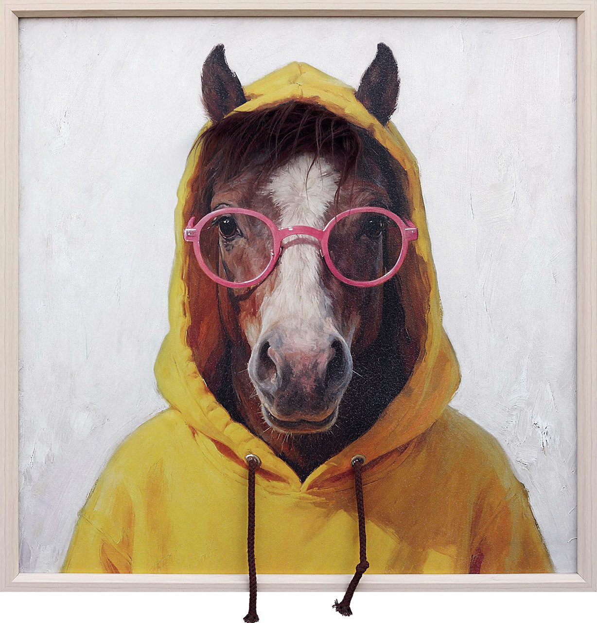 ArtUniverse Gemälde Kunstfell Trendy Horse 60 x 60 cm, Tiermotiv