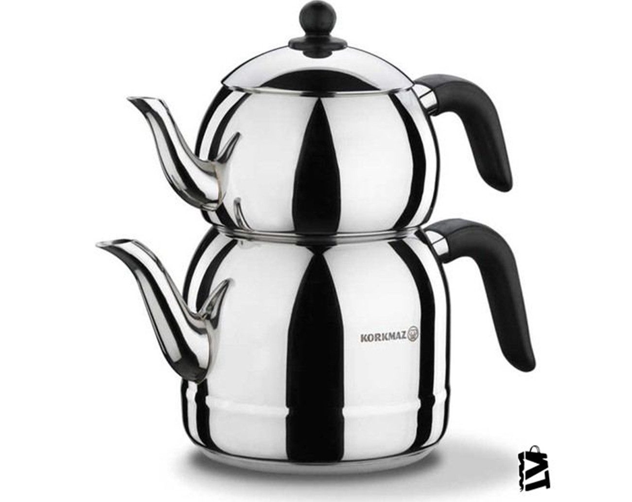 Özberk Teekanne Retro-A194, (Packung, 2-St., 2 teilig), Korkmaz Retro A194 Чайники-Set