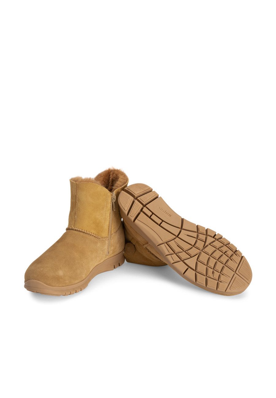 vitaform Damenschuhe Stiefelette Veloursleder Stiefelette