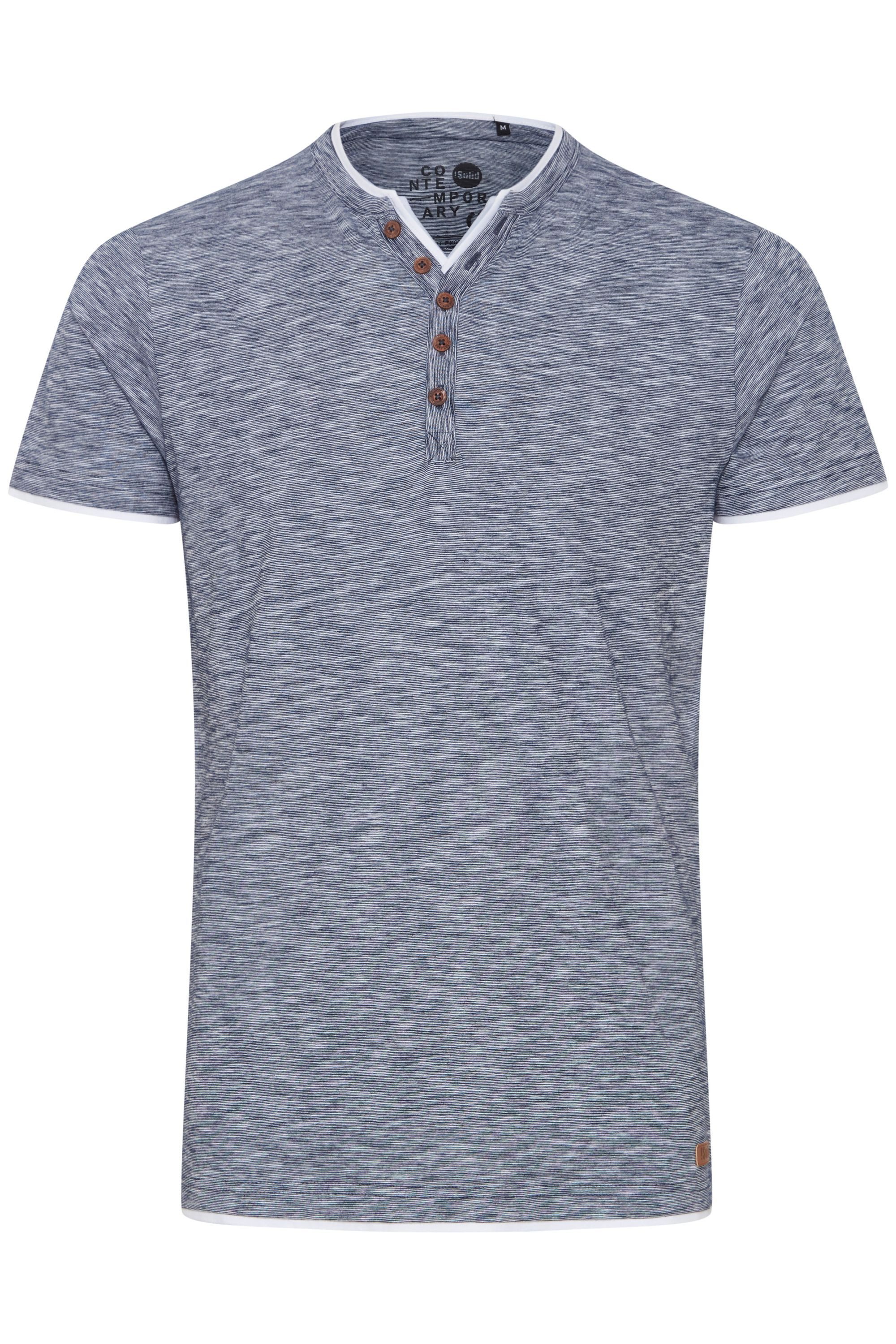 !Solid Rundhalsshirt SDDigos T-Shirt mit Knopfleiste günstig online kaufen