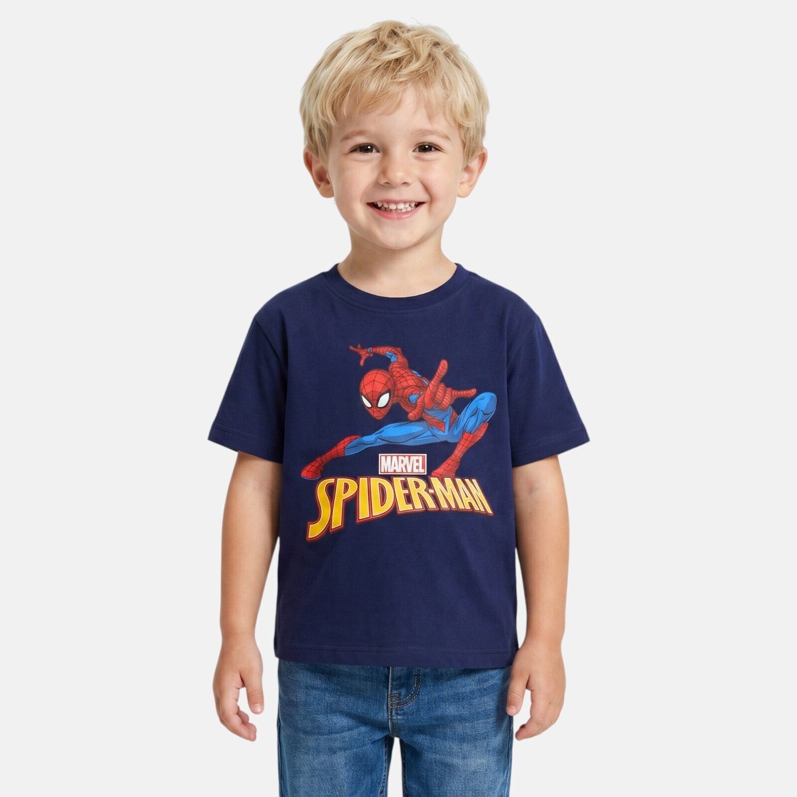 MARVEL Print-Shirt Marvel Spiderman Kinder Jungen T-Shirt Kurzarm Shirt (1-tlg) Gr. 98 bis 128 - 100% Baumwolle