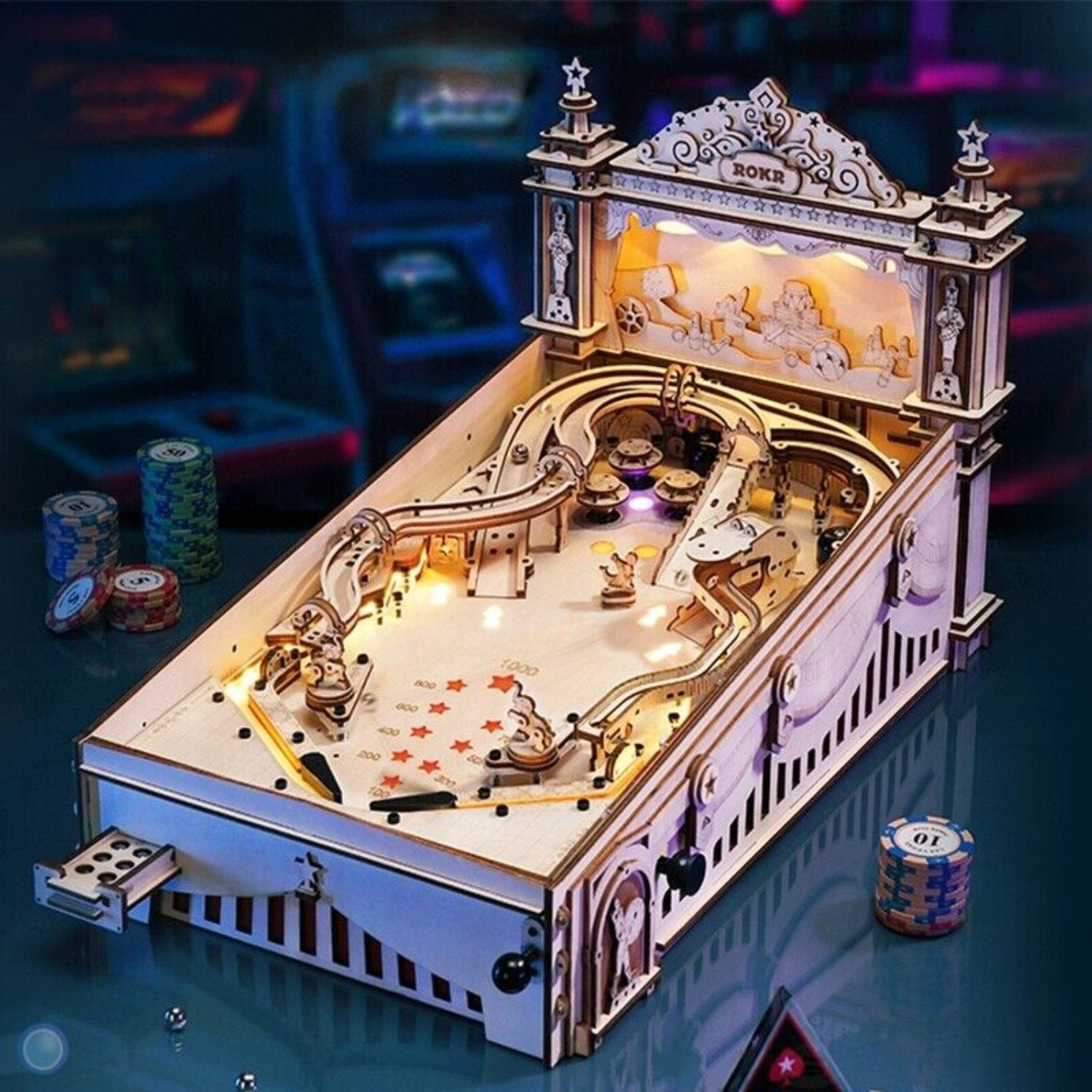 Robotime 3D-Puzzle Robotime 3D Pinball Machine günstig online kaufen