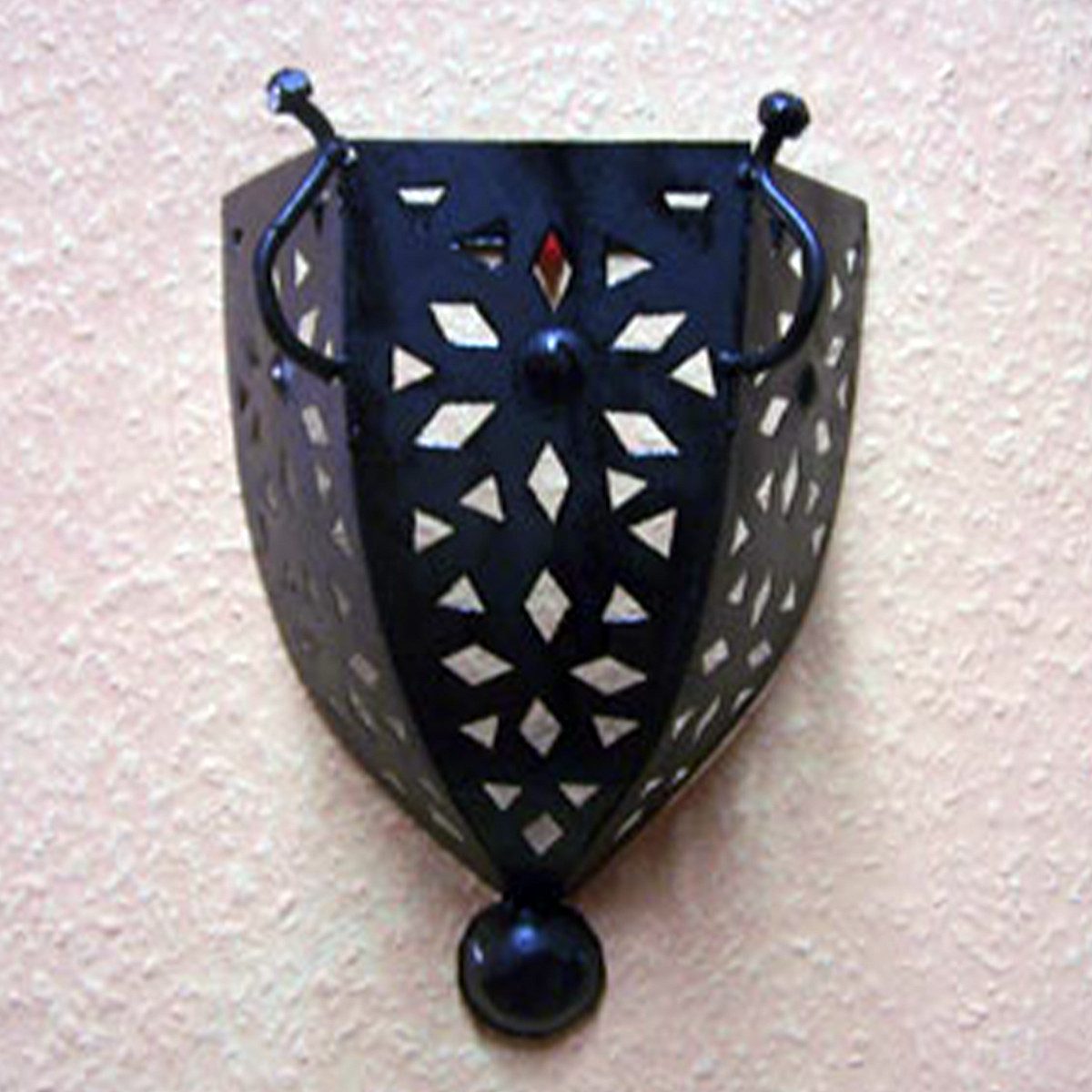 Marrakesch Orient & Mediterran Interior Wandleuchte Marokkanische Wandlampe Nawal handgefertigt aus Eisen in Rost 26 cm, ohne Leuchtmittel, Handarbeit