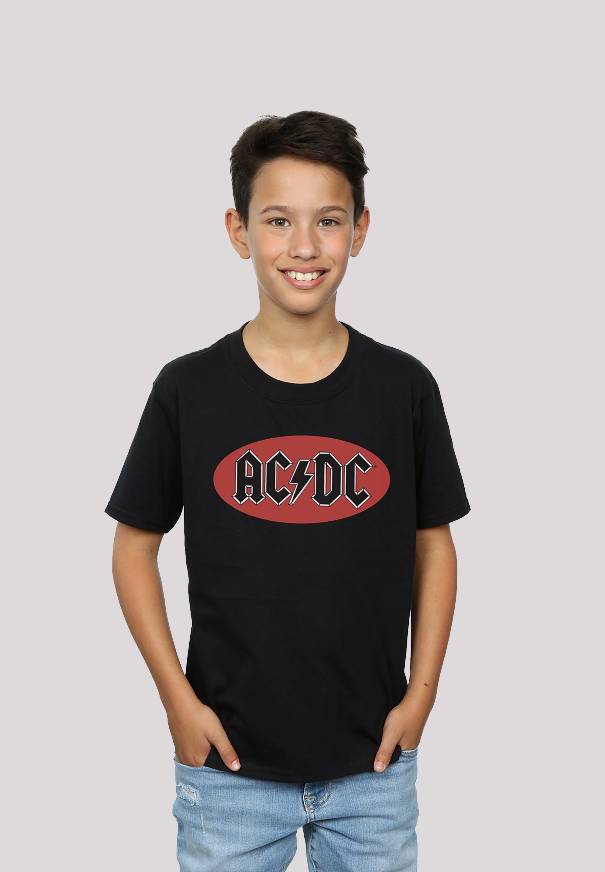 Herren T-Shirt F4NT4STIC Print ACDC Kinder Red Logo Circle & für