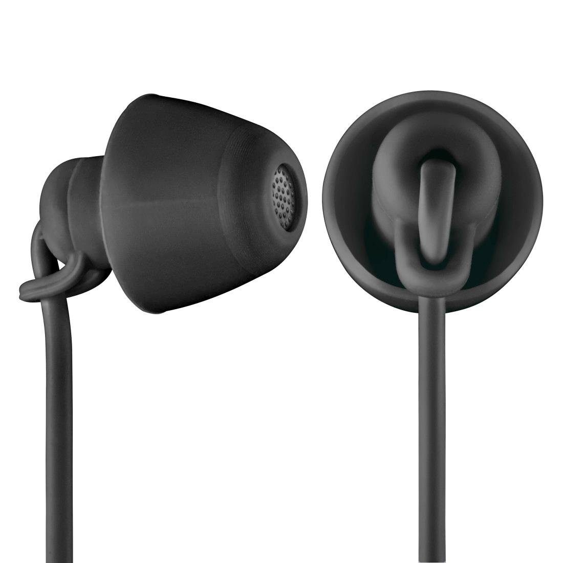Thomson In Ear Kopfhörer mit Kabel und Geräuschunterdrückung, Mikrofon Schwarz In-Ear-Kopfhörer (Geräuschisolierung, Leichtes Headset, 3,5-mm-Klinkenstecker)