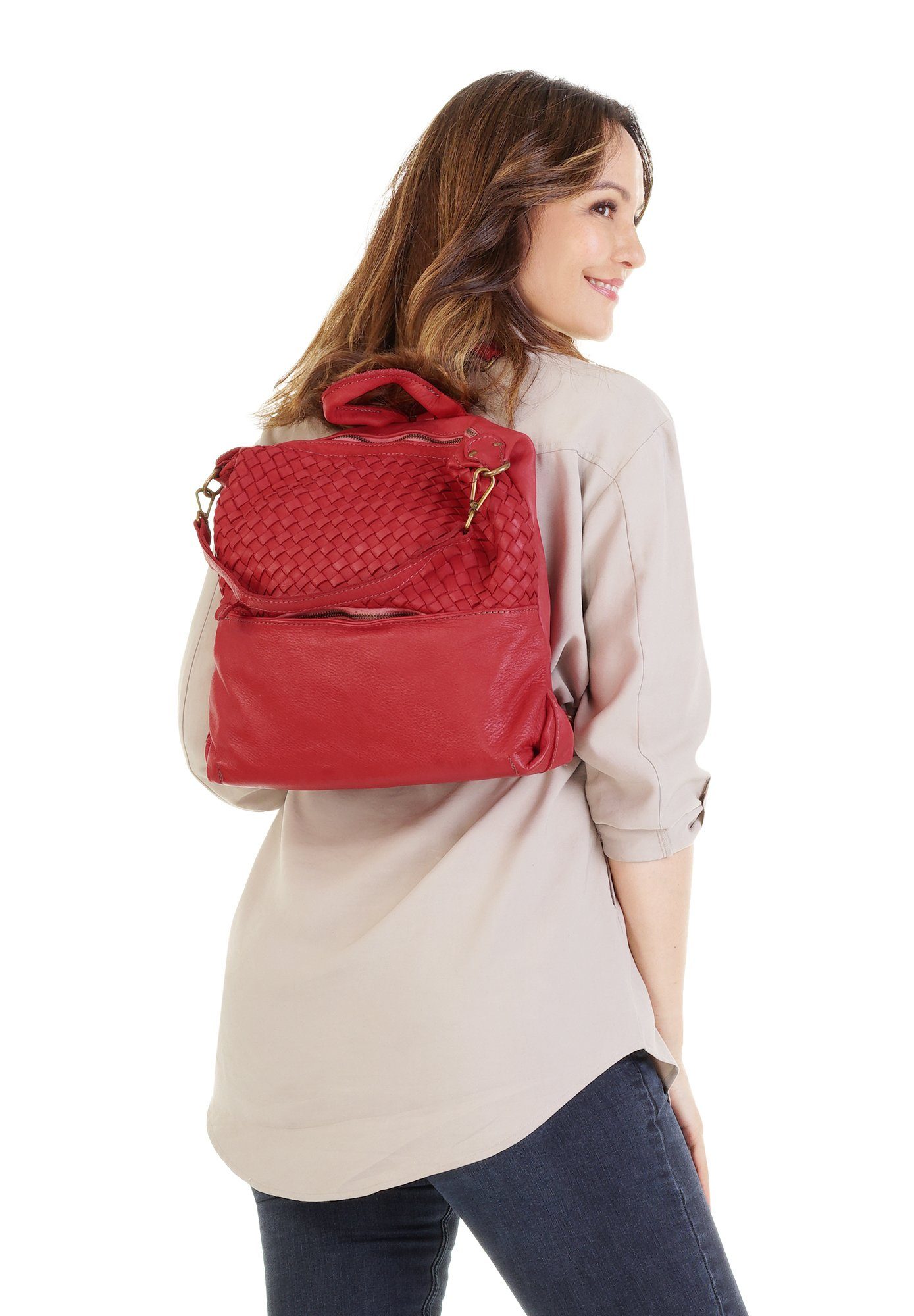 Samantha Look Cityrucksack, echt Leder, Made in Italy günstig online kaufen
