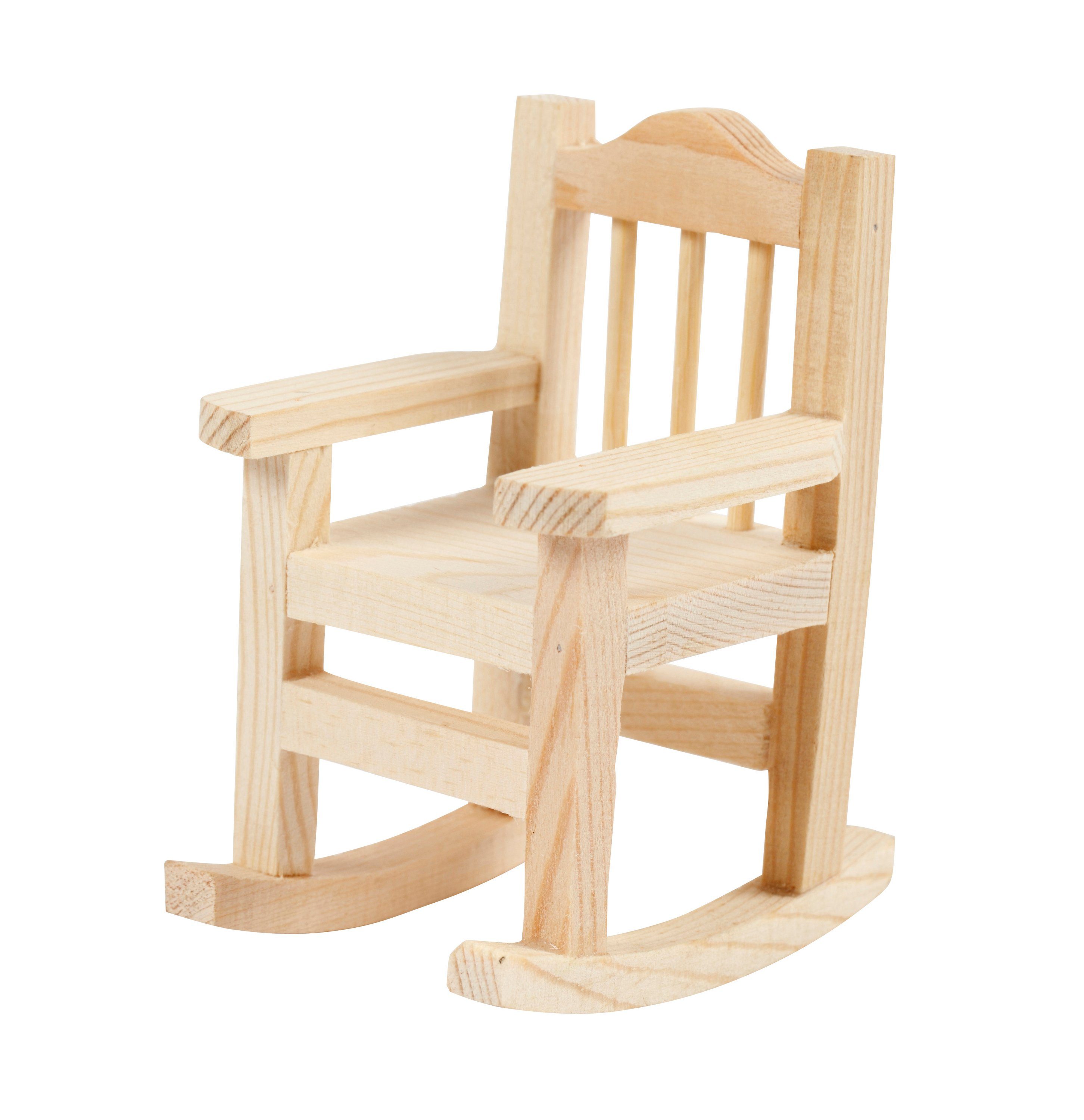 creativ company Dekofigur Schaukelstuhl, 5,5 cm x 6,7 cm x 8,8 cm