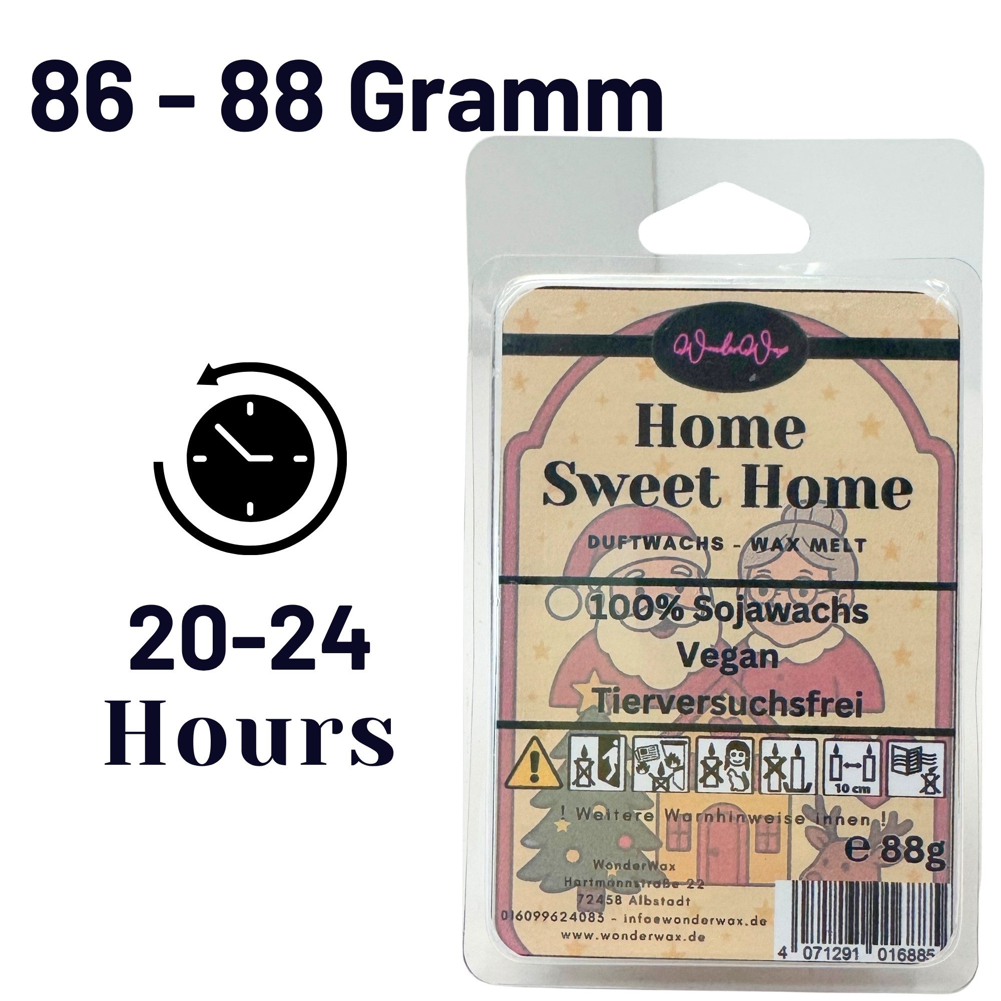 WonderWax Duftwachs WonderWax® Duftwachs Weihnachten 6 Kreise, (Home Sweet Home), Duftrichtung: Home Sweet Home