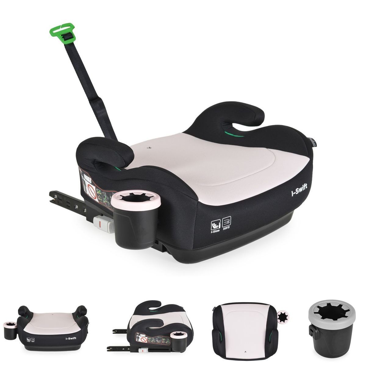 Cangaroo Детские сиденьяrhöhung Kindersitz i-Swift (125-150cm), ab: 4, bis: 12, Gruppe 3, Getränkehalter