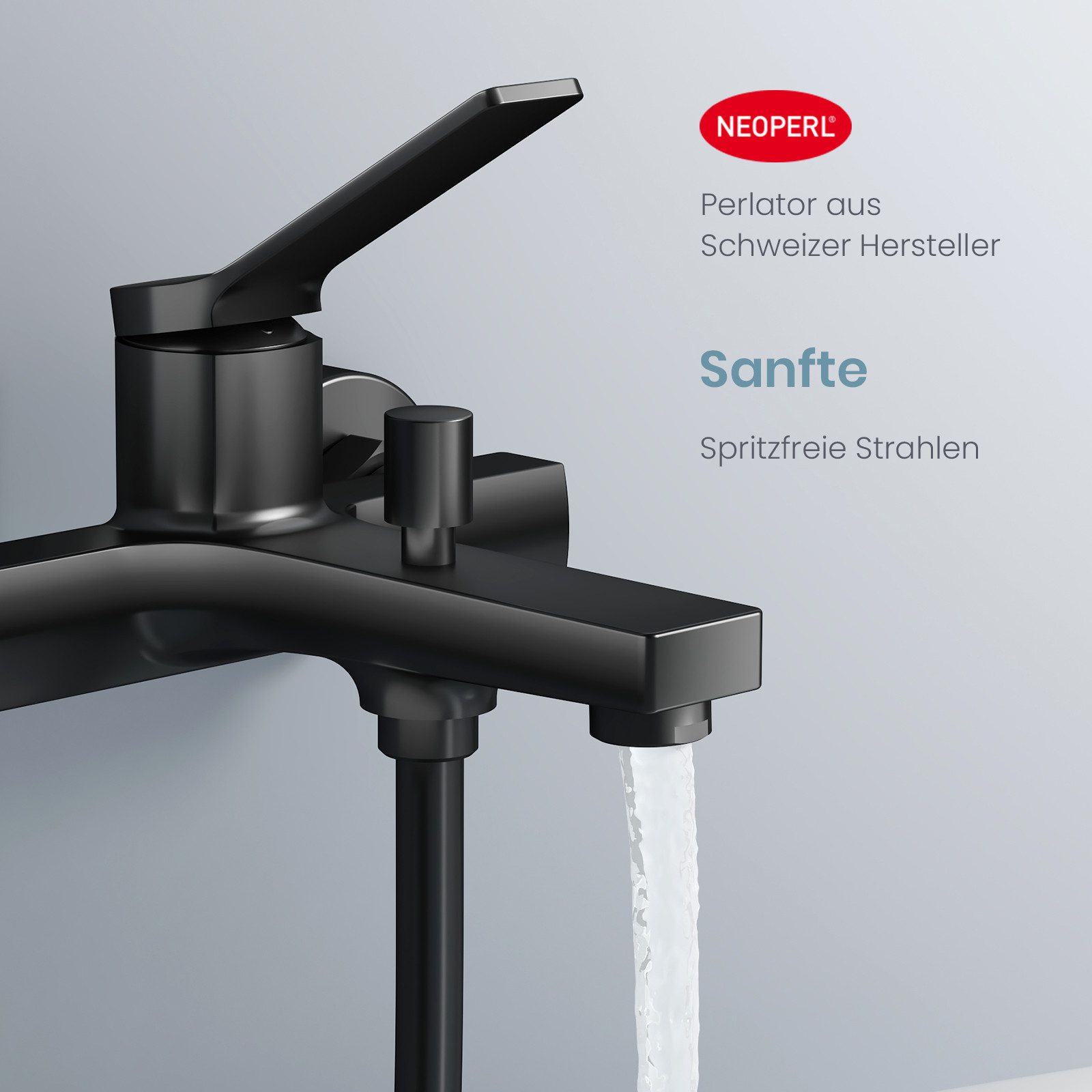 EMKE Duscharmatur Badewannenarmatur Wannenarmaturen Einhand-Brausebatterie günstig online kaufen