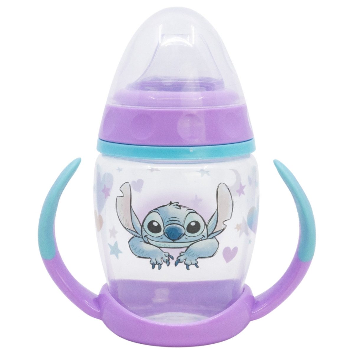 Lilo & Stitch Trinkflasche Trinklernbecher 270 ml – Kinderbecher mit weichem Silikonaufsatz