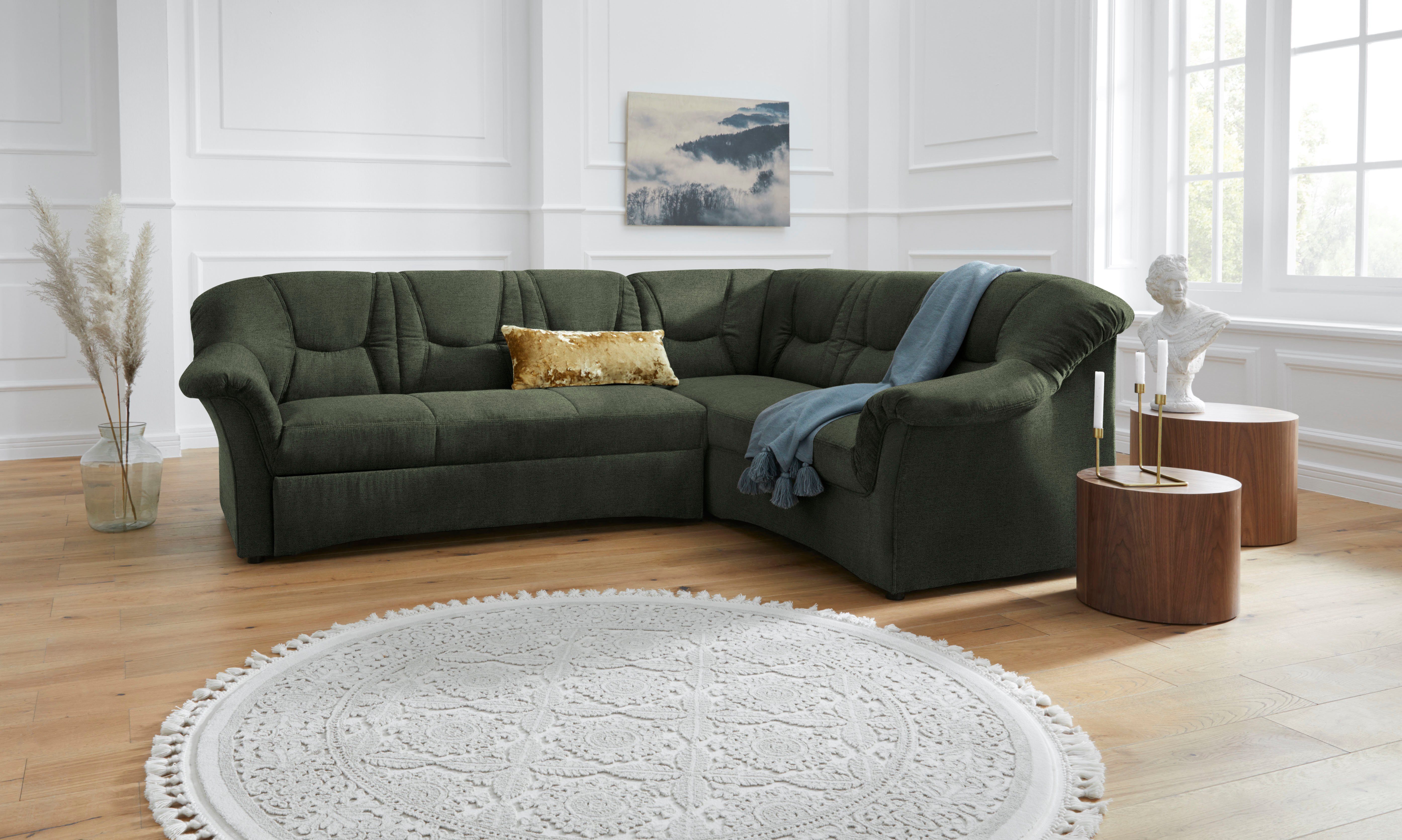 DOMO collection Ecksofa "Sarafina zeitlos und komfortabel, optional mit Fed günstig online kaufen