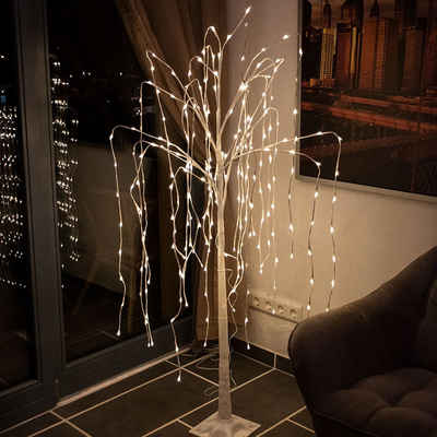 etc-shop LED Dekolicht, 240x LED Trauerweide Außen Deko Baum Leuchte Lampe Garten
