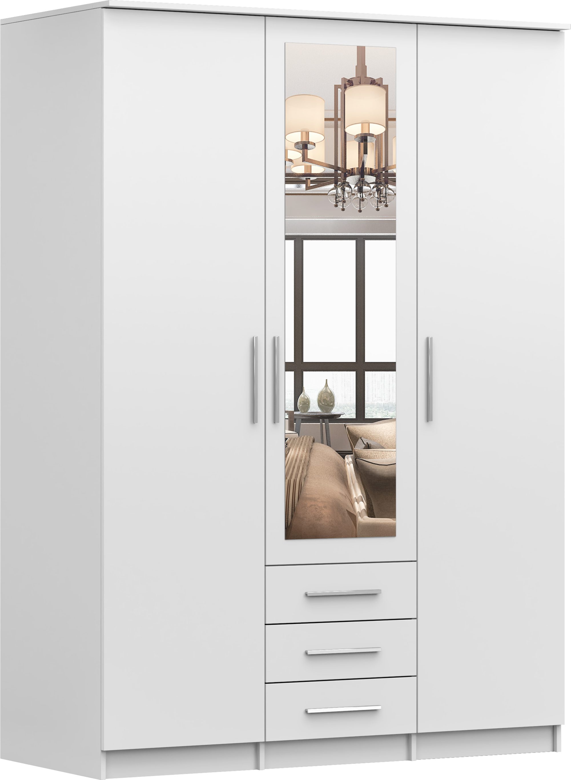 MOEBLO Drehtürenschrank RUTH 3D (mit Spiegel günstig online kaufen