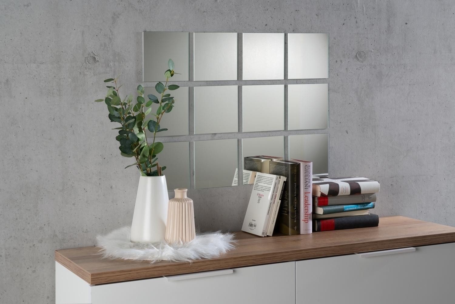 Spiegelfliesen 12er Set TAIL, 15 x 15 cm, Glas, selbstklebend, inkl. 48 Kle günstig online kaufen