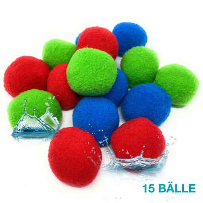 TOBJA Lernspielzeug Splash Bälle Wasserbomben 15er Set, Wiederverwendbare Wasserballons Spiel Wasserspaß