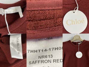 Chloé Strickpullover Chloé Women's Iconic Crewneck Washed Wool Jersey Zip Pullover Pulli Sw