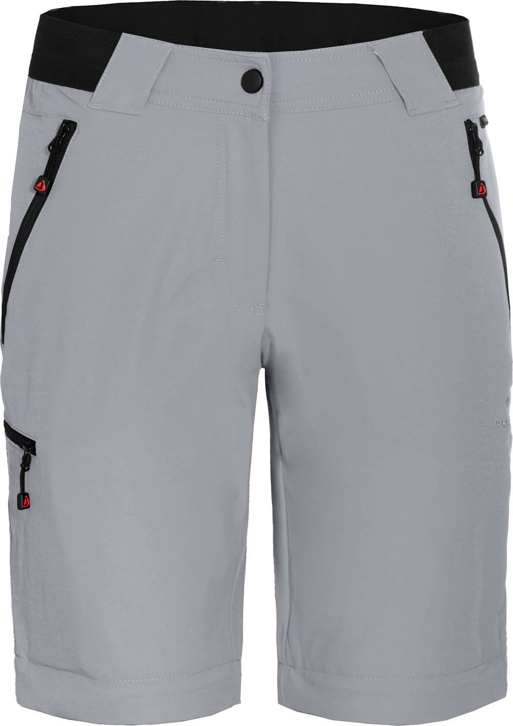 Bergson Outdoorhose VIDAA COMFORT Zipp-Off Damen Wanderhose, leicht, strapazierfähig, Normalgrößen, hellgrau