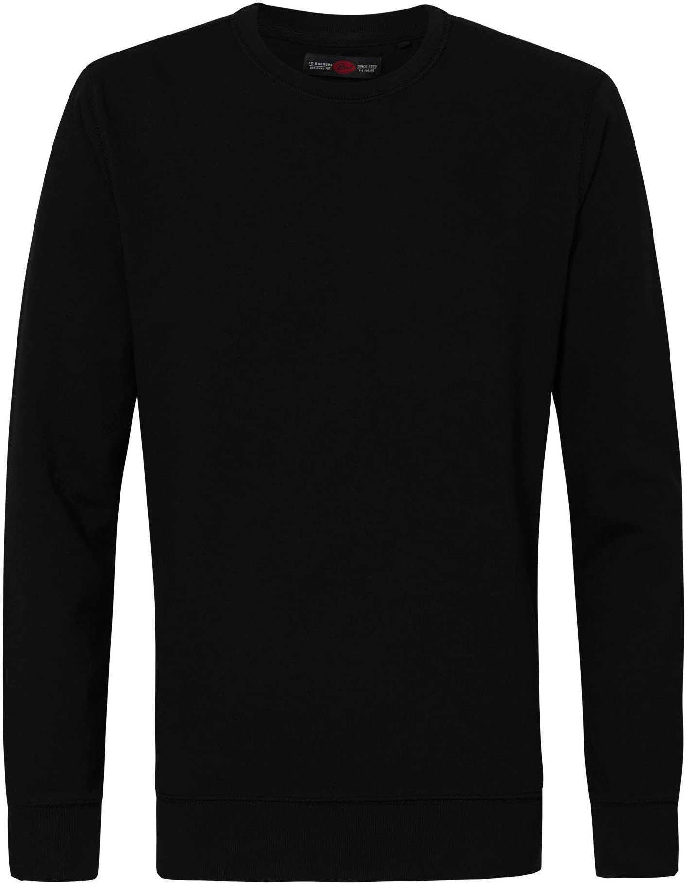 Petrol Industries Sweatshirt mit schwarz Rundhalsausschnitt
