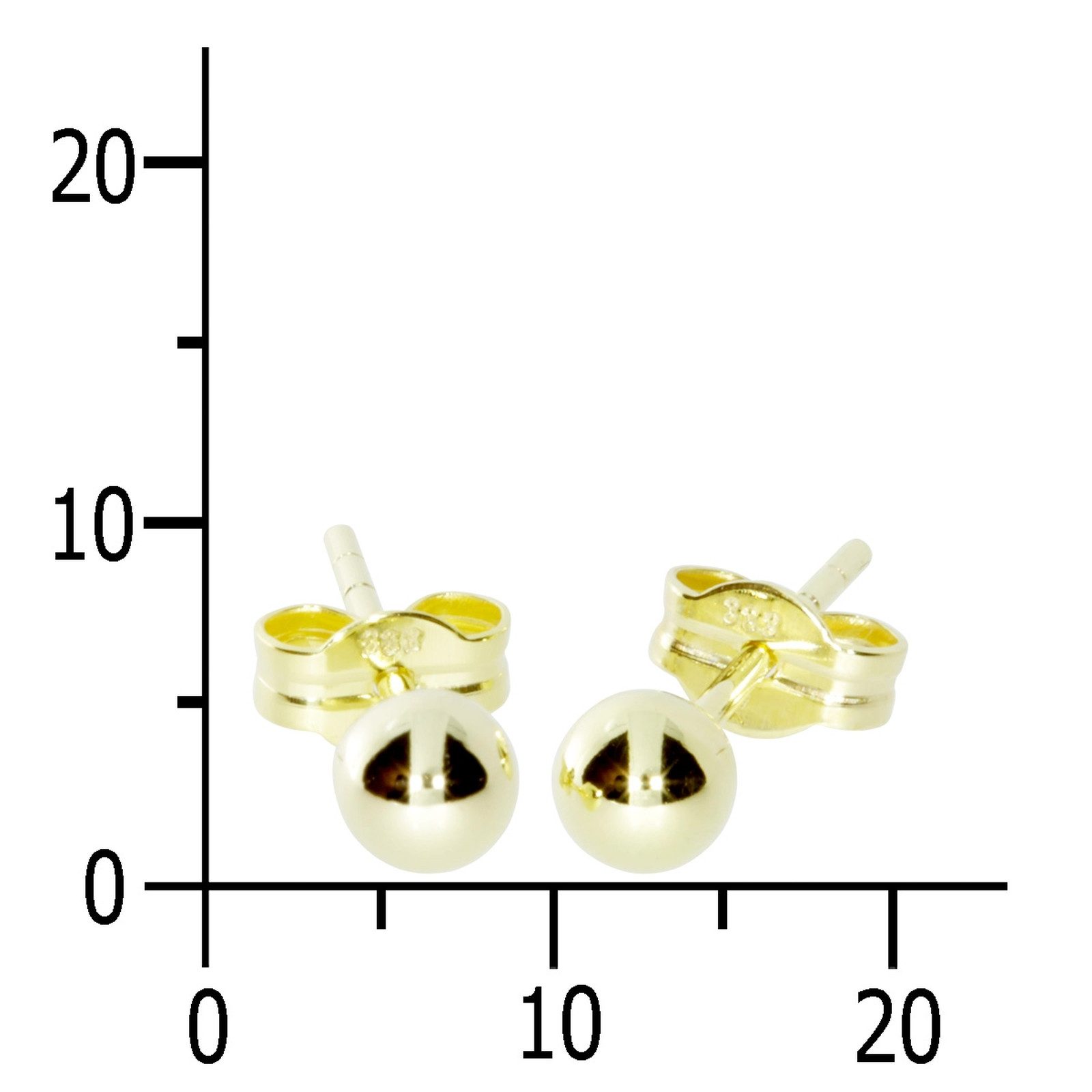 OSTSEE-SCHMUCK Paar Ohrstecker Ostsee-Schmuck Ohrstecker Kugel 4 mm Ohrstec günstig online kaufen