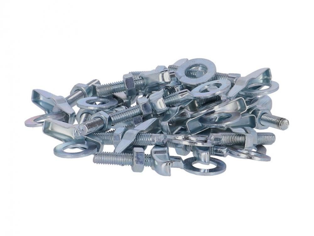 Fix Nippel Fahrradkurbel Kettenspanner Fahrrad Beutel 10 Paar, verzinkt, M6