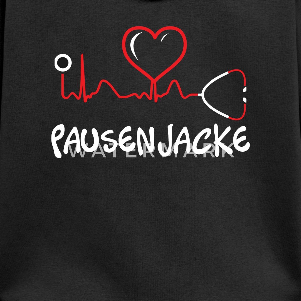 Spreadshirt Hoodie Pausenjacke Herzschlag Krankenschwester Krankenhaus günstig online kaufen