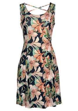LASCANA Sommerkleid mit tiefem Rückenausschnitt im Blumenprint, Minikleid, Strandkleid