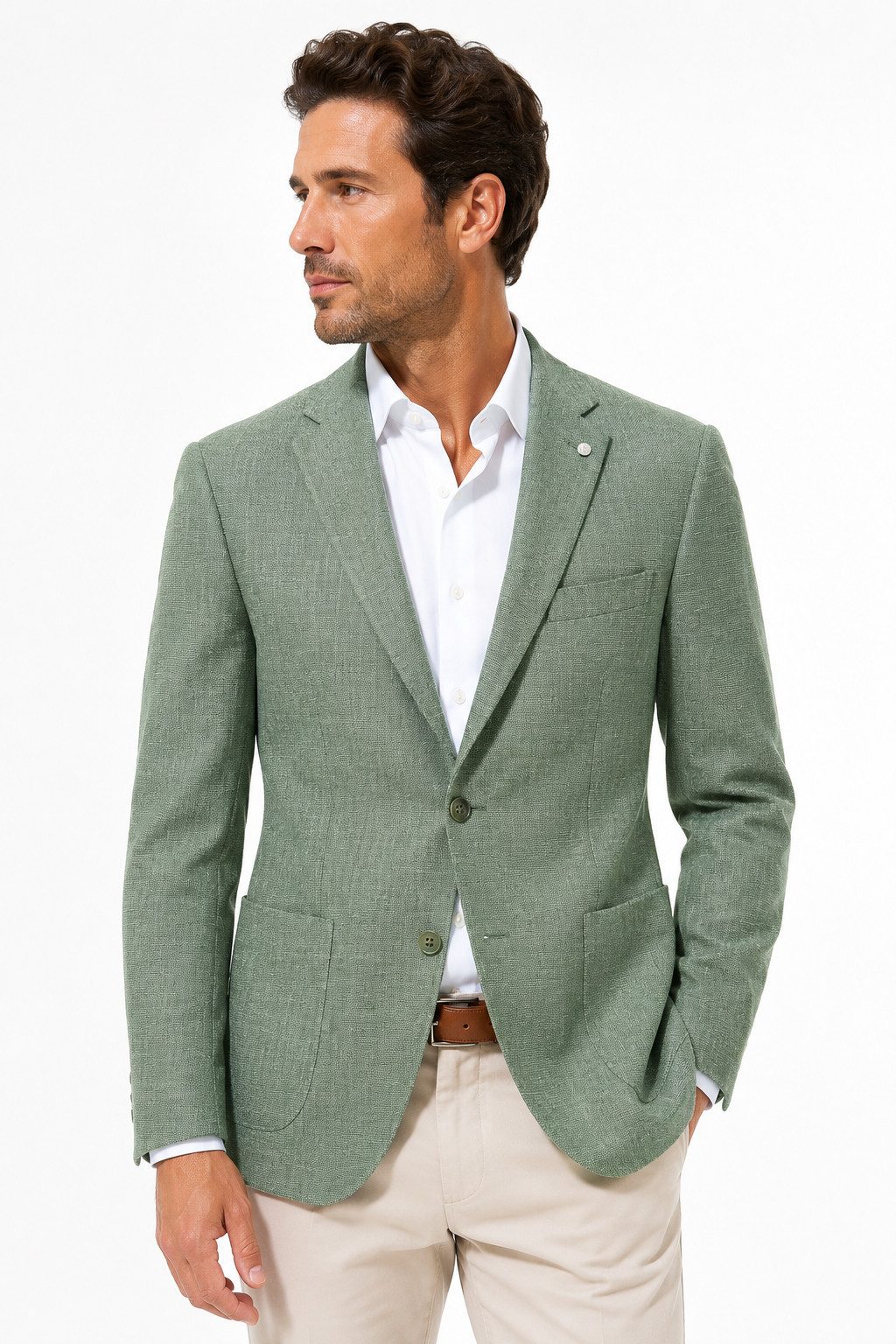 Guild Clothing Sakko Herren Sommer Amalfi Sakko - Slim Fit Leichtes Leinensakko, Halbgefüttert, Atmungsaktiv, Elegantes Freizeit